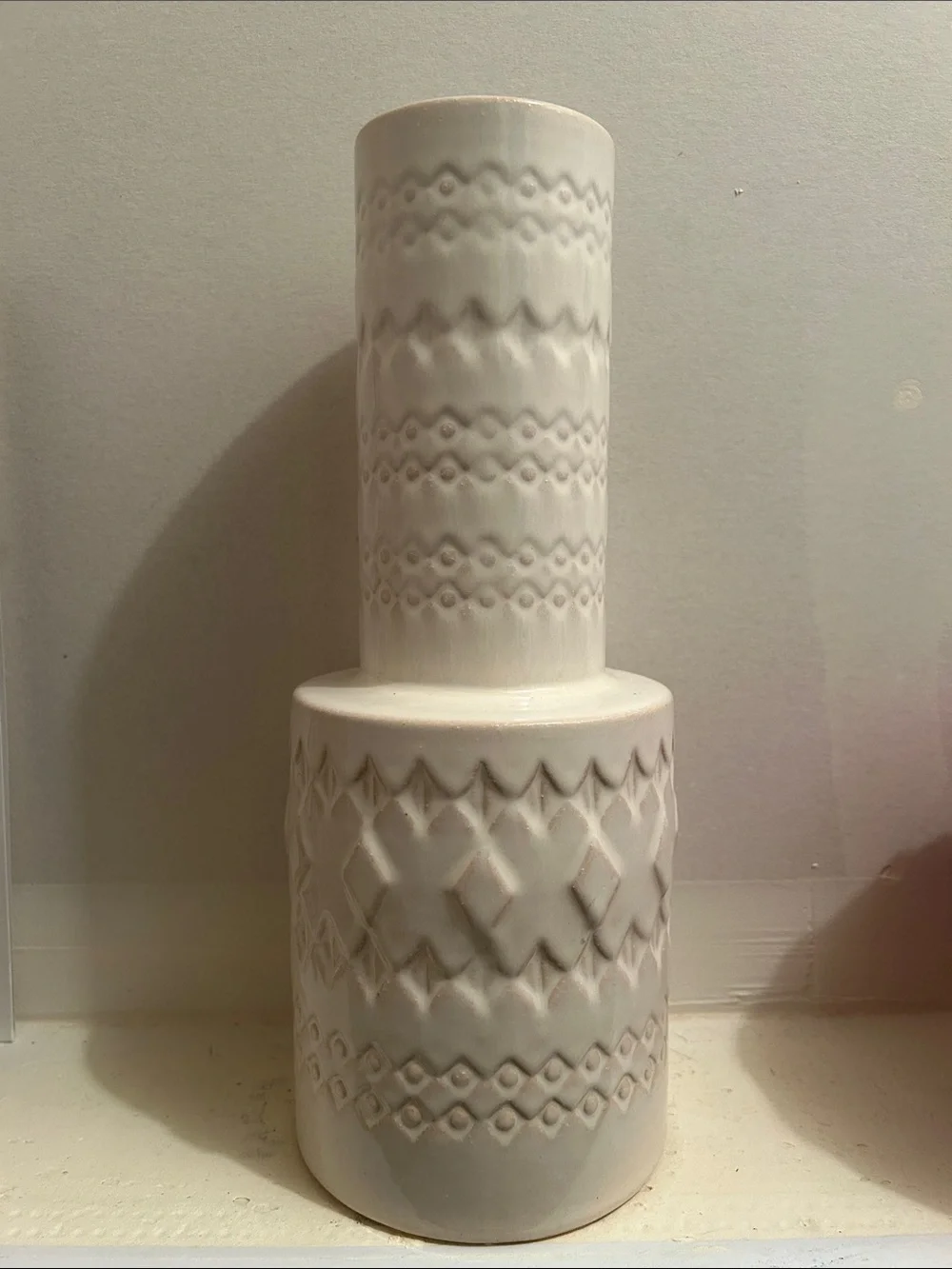 West Elm Cream Ceramic Vase